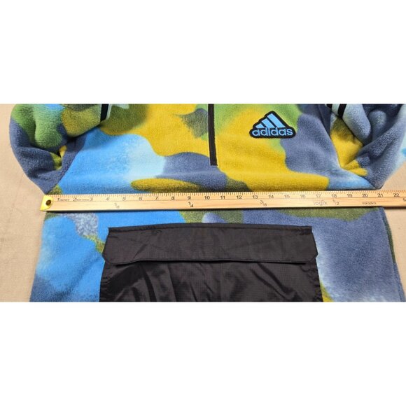 Adidas Boys Camo Fleece Quarter Zip Pullover Large 14/16 Front Pocket Outdoor - Picture 7 of 14